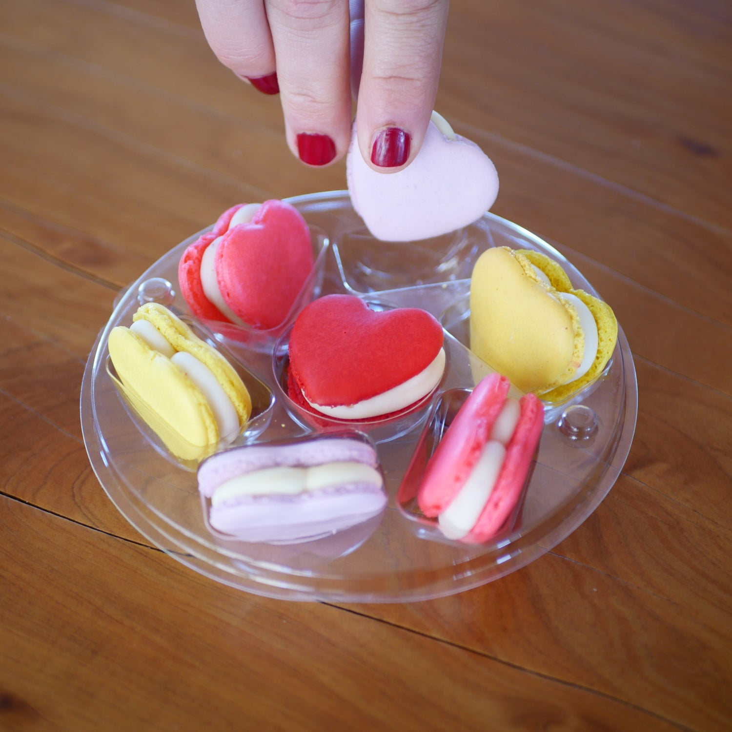Heart Shaped Lavender Macarons with Pastreez