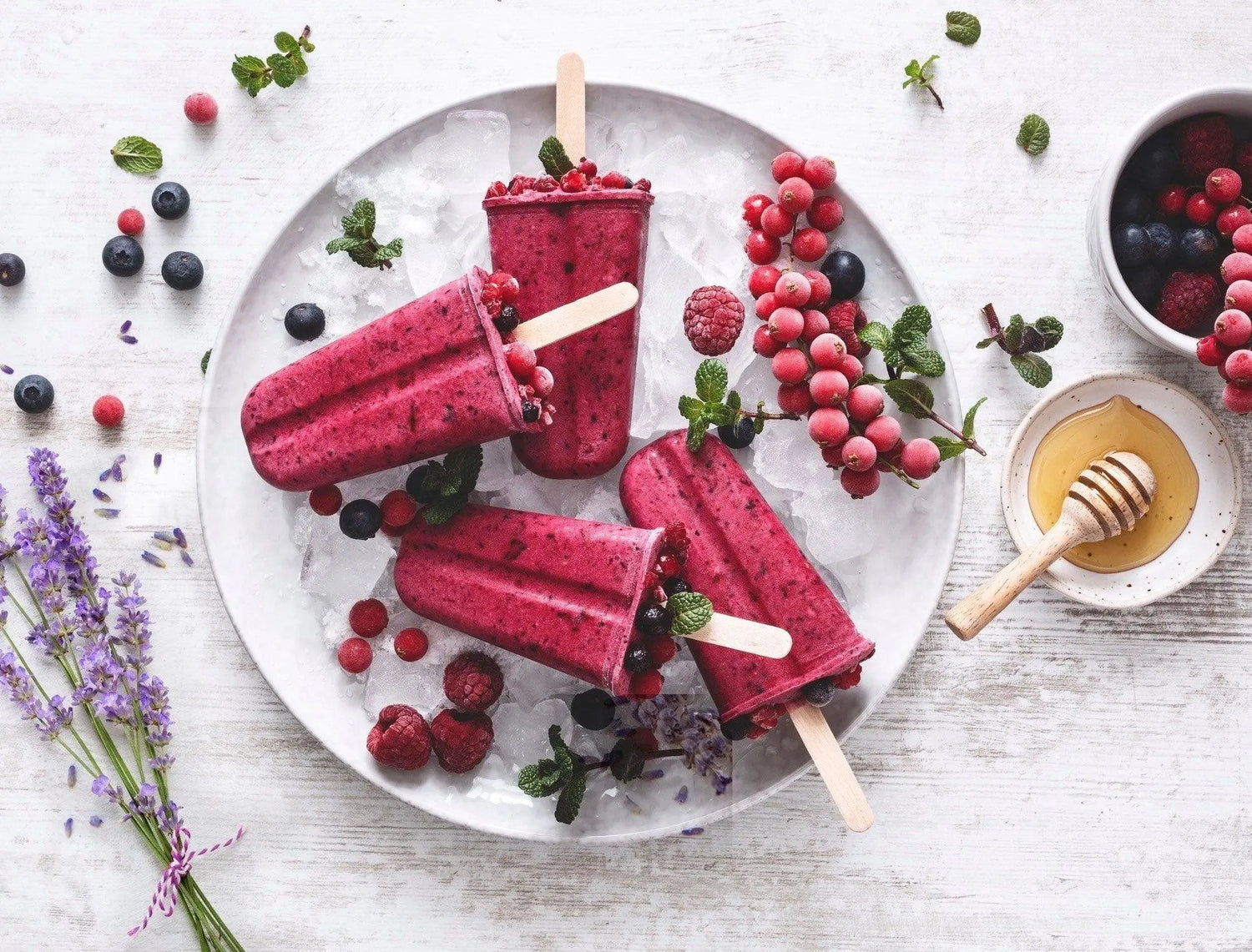 Lavender Berry Popsicles