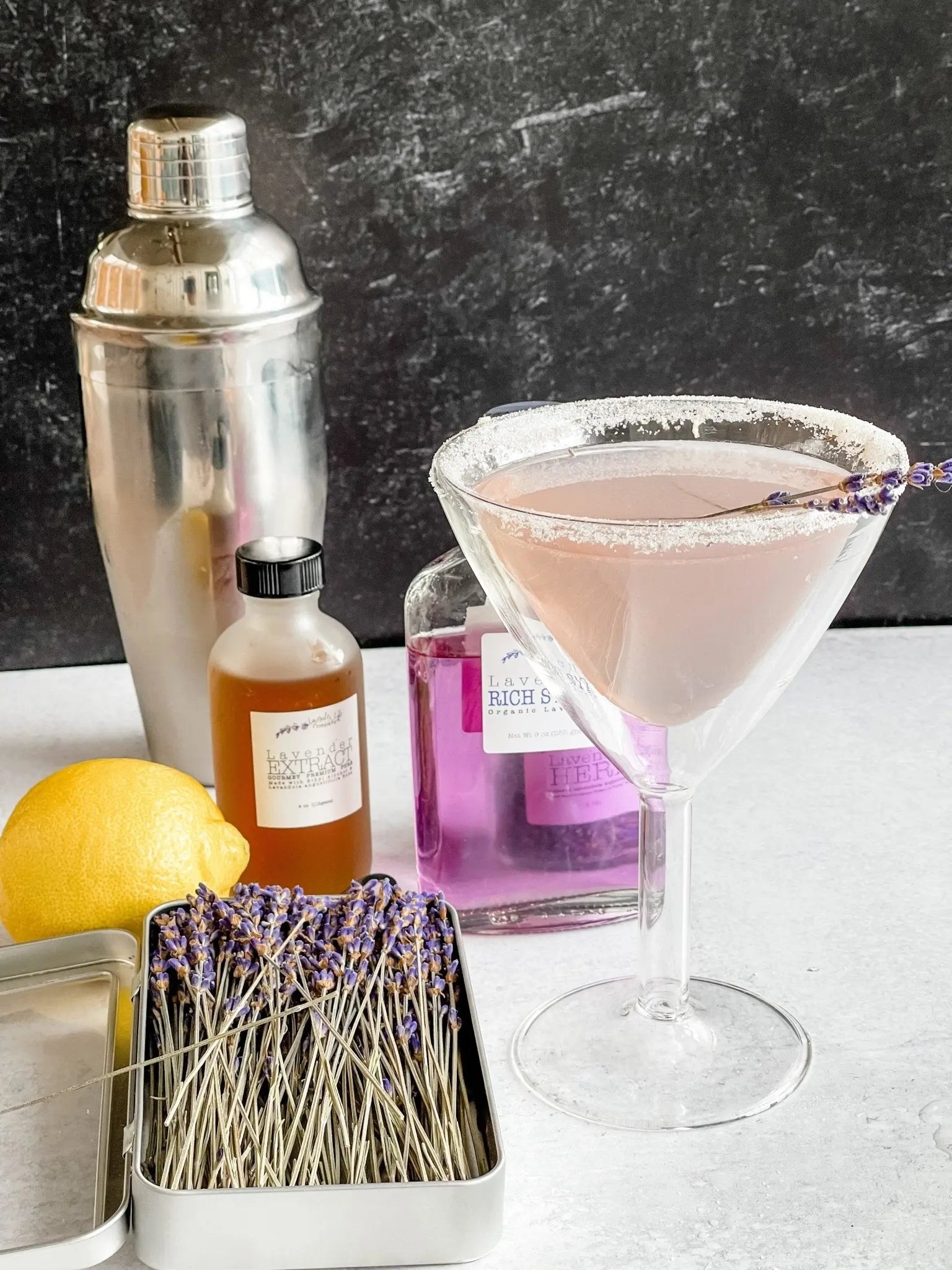 Lavender lemon drop martini