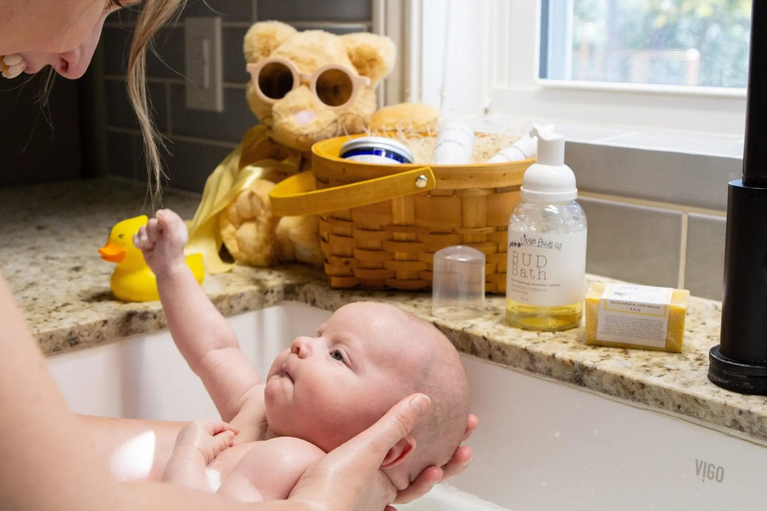 baby in bath