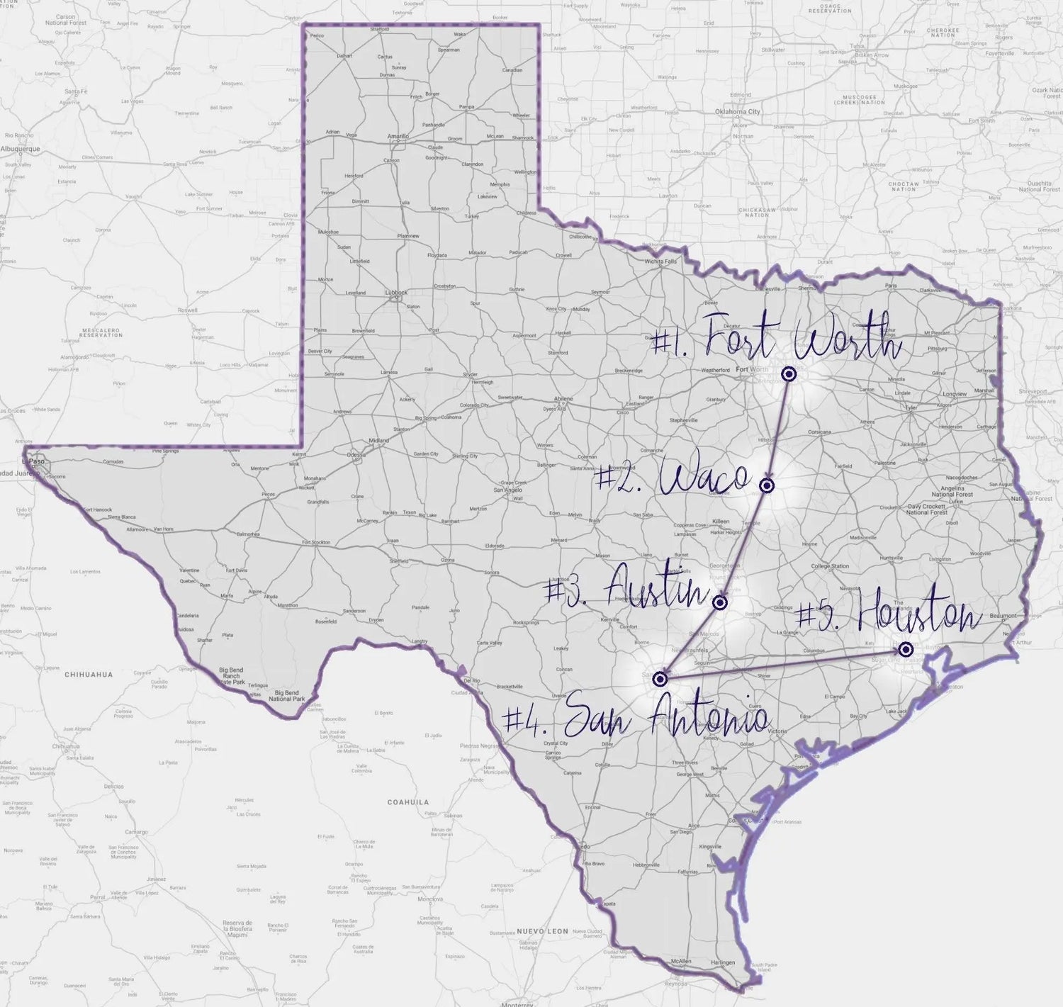 map of texas