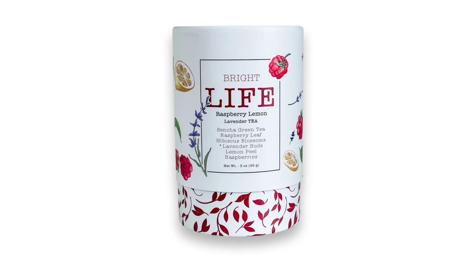 the BRIGHT LIFE raspberry and lemon tea