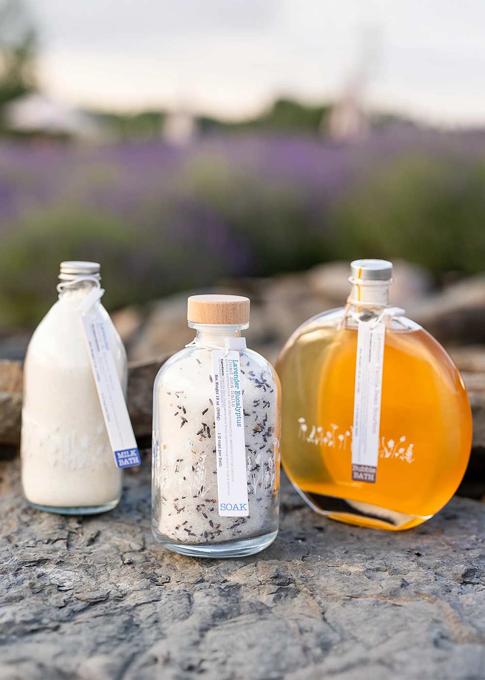 bath and body products with lavender