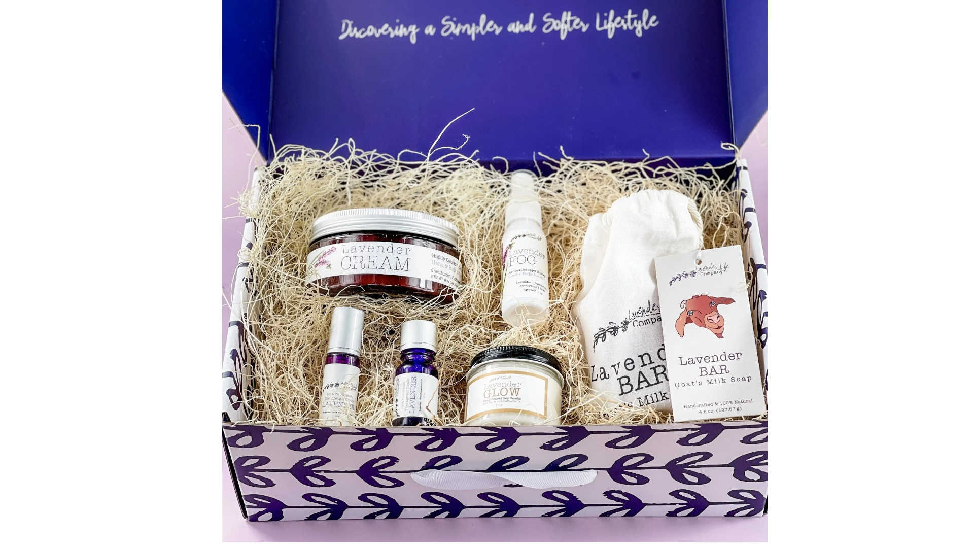 Ultimate lavender gift set with lotion, soap, candle and more