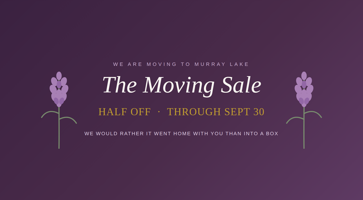 The Moving Sale — Half Off