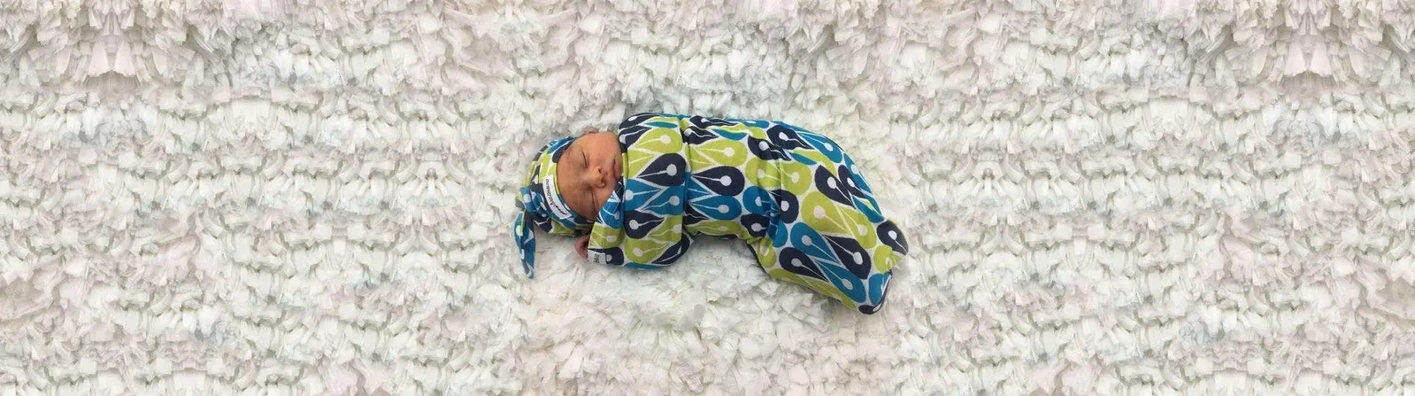 Sleepy-Buds-Sleep-Sack-with-matching-Turban-or-Top-Knot-Hat Lavender Life Company