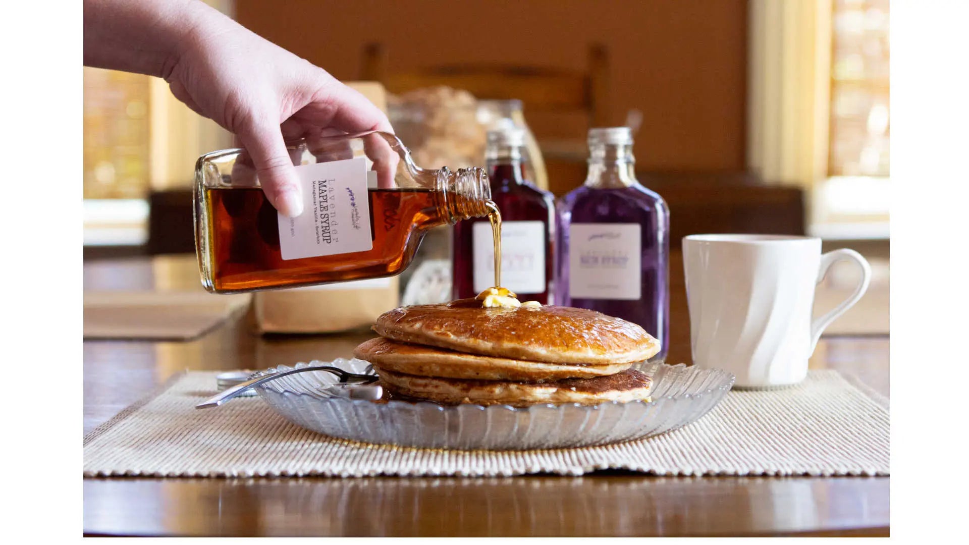 Organic Malted Buckwheat/Buttermilk Pancakes with Syrup Trio Gift Set Lavender Life Company