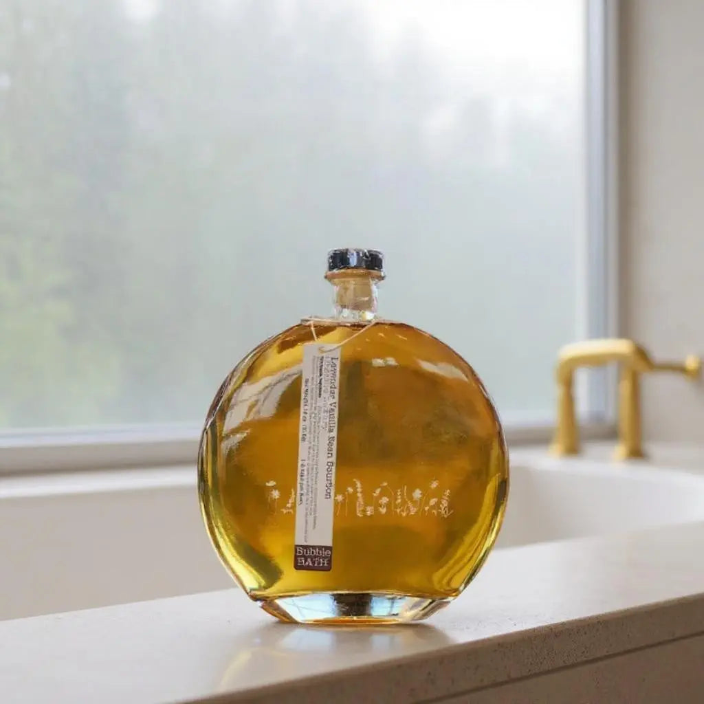 Lavender - Vanilla - Bourbon Bubble Bath + Luffa Sponge Lavender Life Company