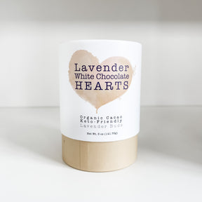 Organic Lavender Chocolate Hearts