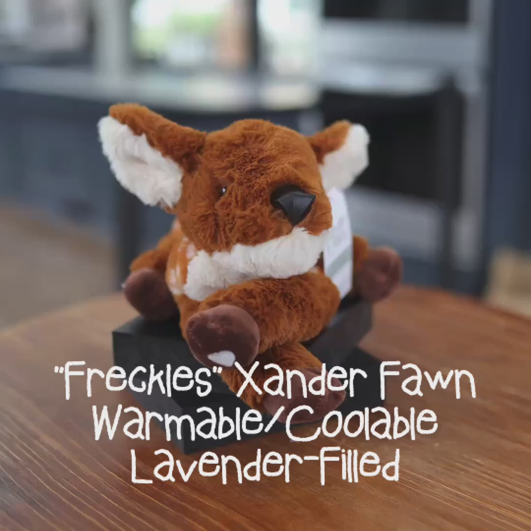 Load video: Xander Fawn - Lavender Comfort Stuffed Animal