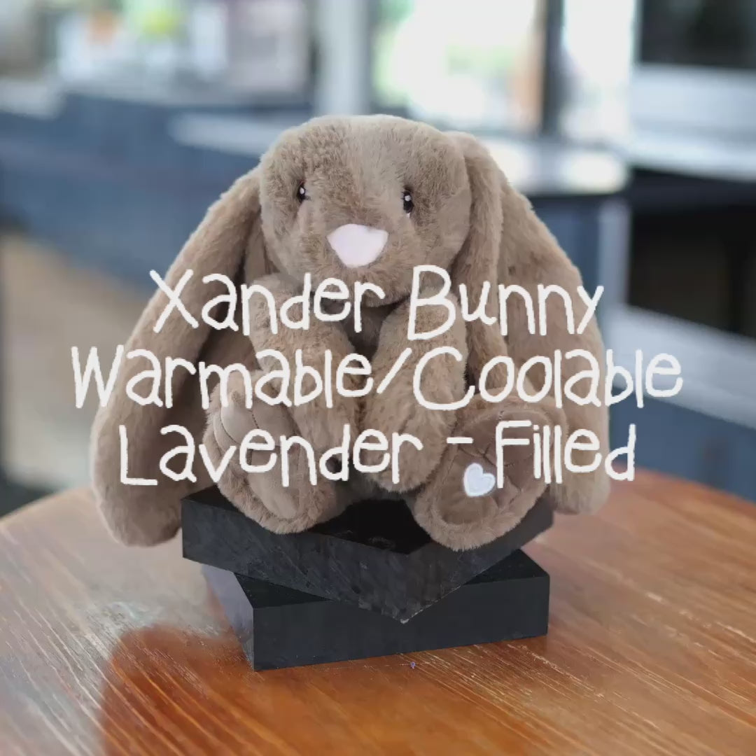 Load video: Xander Bunny - Lavender Stuffed Bunny