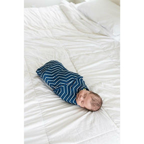 Swaddle Buds- Breathable Stretchy Wraps-Navy Zig Zag - Lavender Life Company