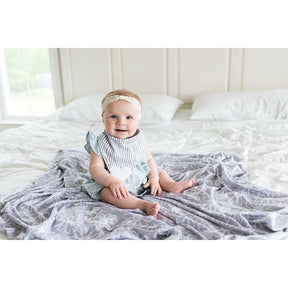 Swaddle Buds- Breathable Stretchy Wraps- Grey Flower - Lavender Life Company
