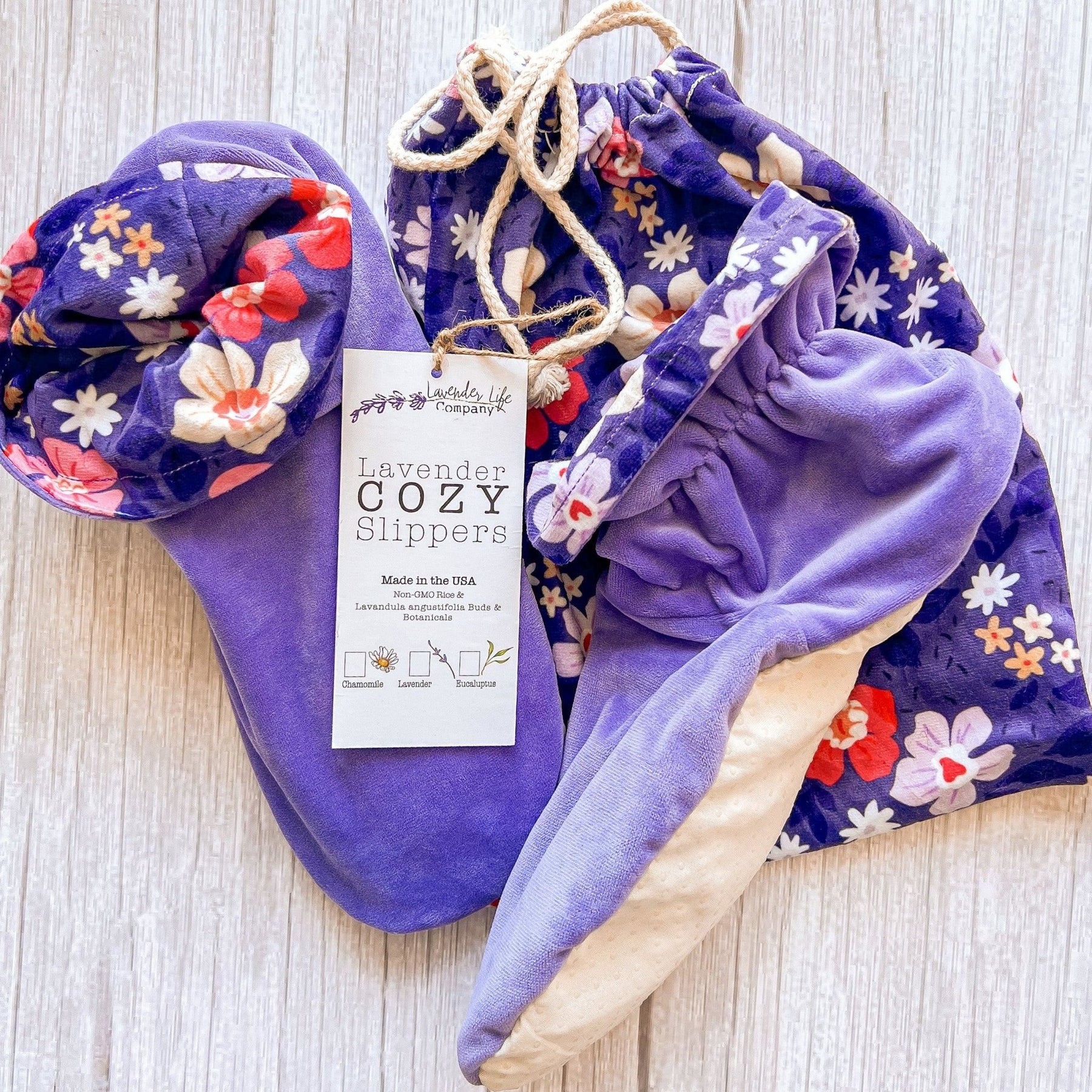 Cozy Warm-able Slippers - Lavender Life Company