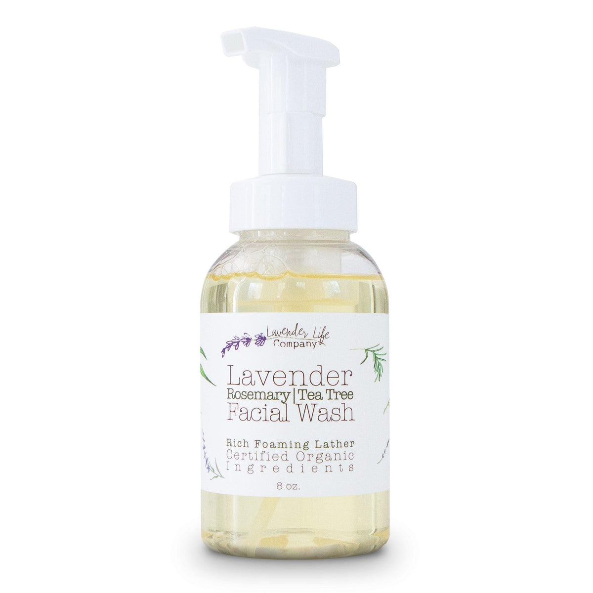 Facial Wash with Lavender, Rosemary & Tea Tree - Lavender Life Company