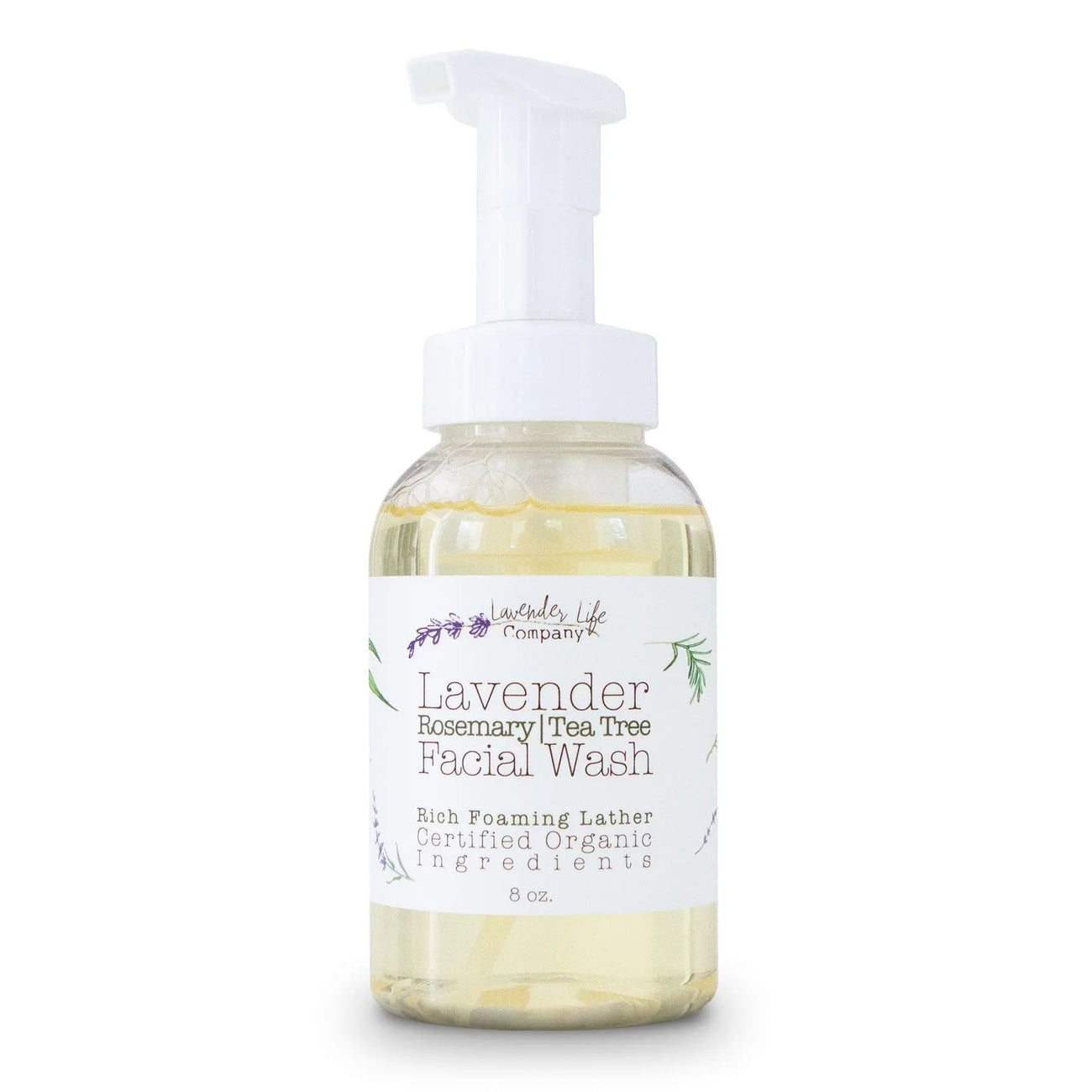 Facial wash with lavender, rosemary, and tea tree