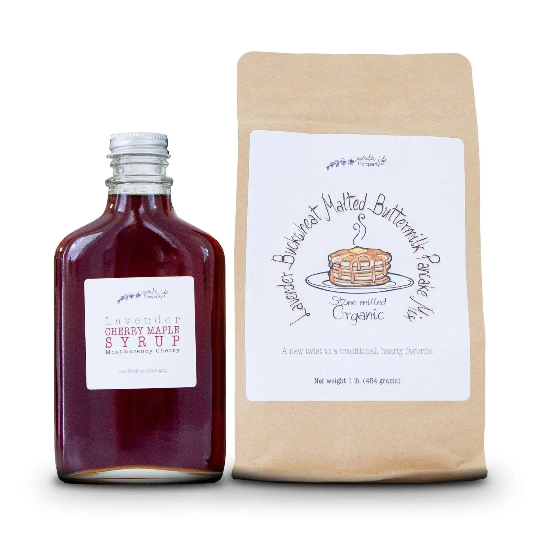 Lavender Buckwheat Malted Buttermilk Pancake with Hand-Crafted Syrup - Lavender Life Company