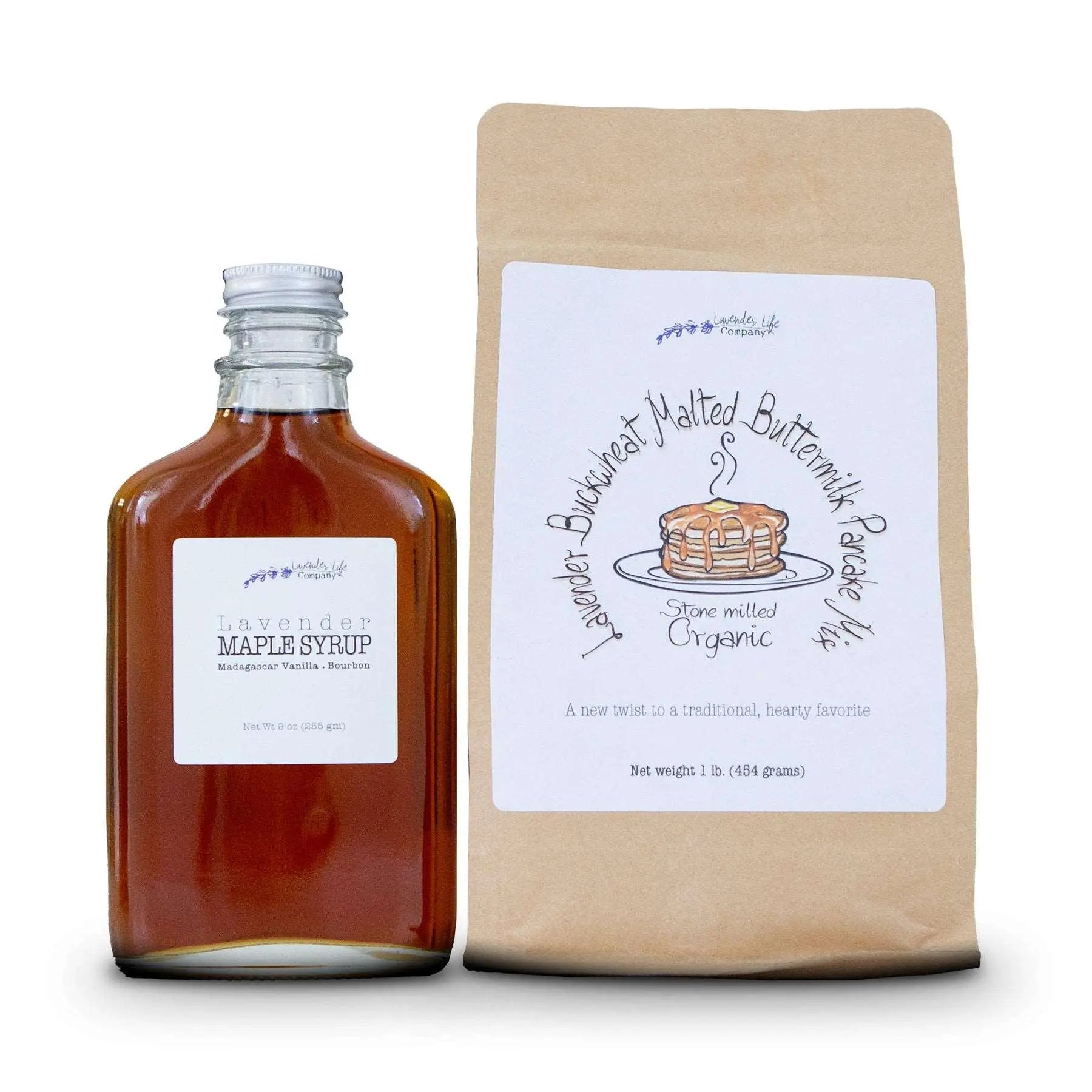 Lavender Buckwheat Malted Buttermilk Pancake with Hand-Crafted Syrup - Lavender Life Company