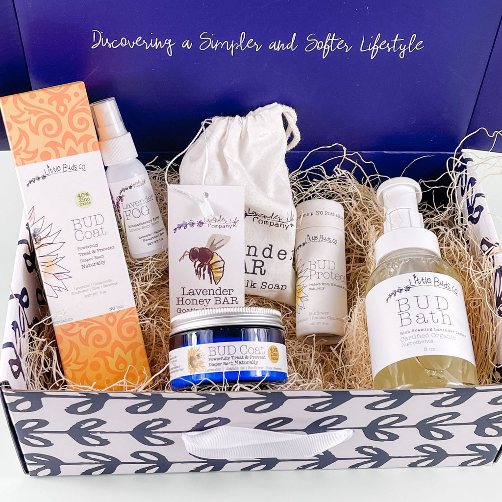 Lavender Bud Box - Baby Bath Gift Set - Lavender Life Company
