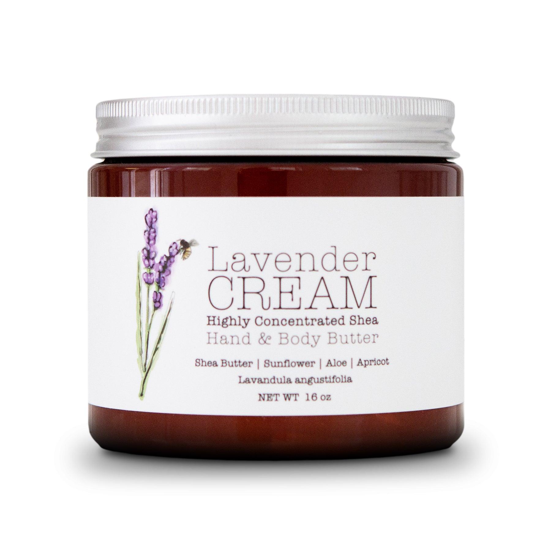 Lavender CREAM - Aromatherapy Hand & Body Cream -Lotion 8 oz or 16 oz - Lavender Life Company