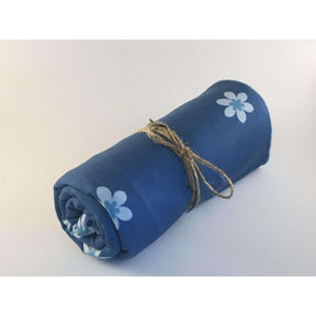Newborn Cocoon Swaddle Wrap - Blue Flower - Lavender Life Company