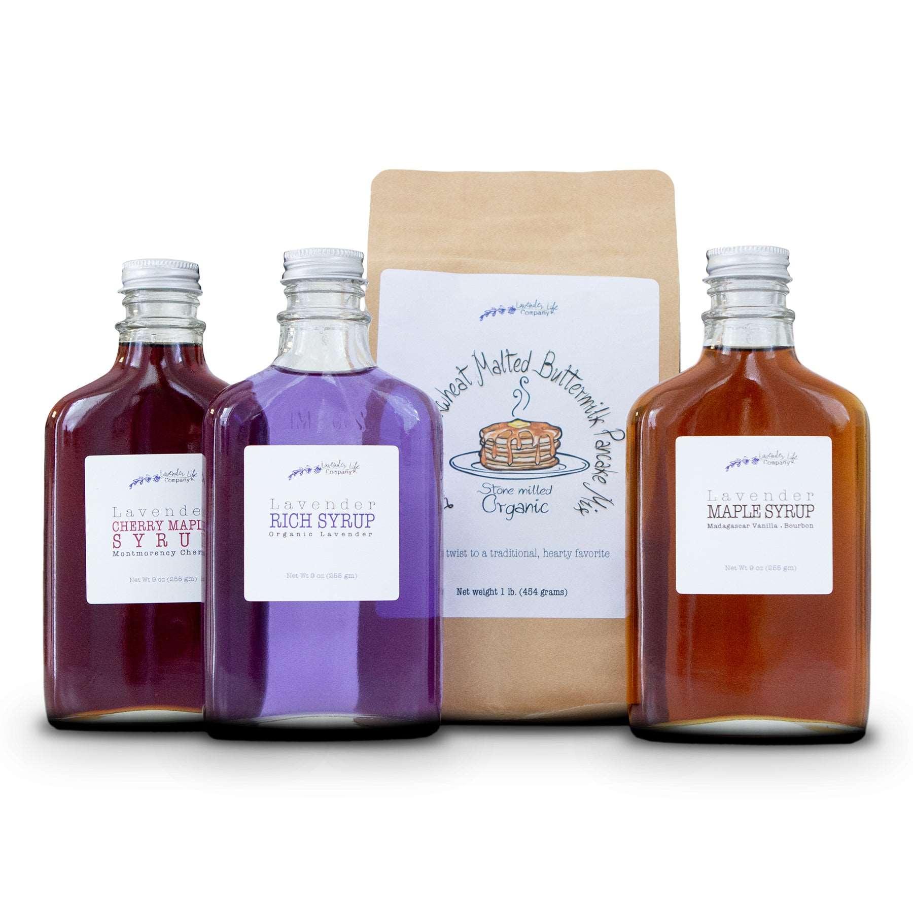 Organic Malted Buckwheat/Buttermilk Pancakes with Syrup Trio Gift Set - Lavender Life Company