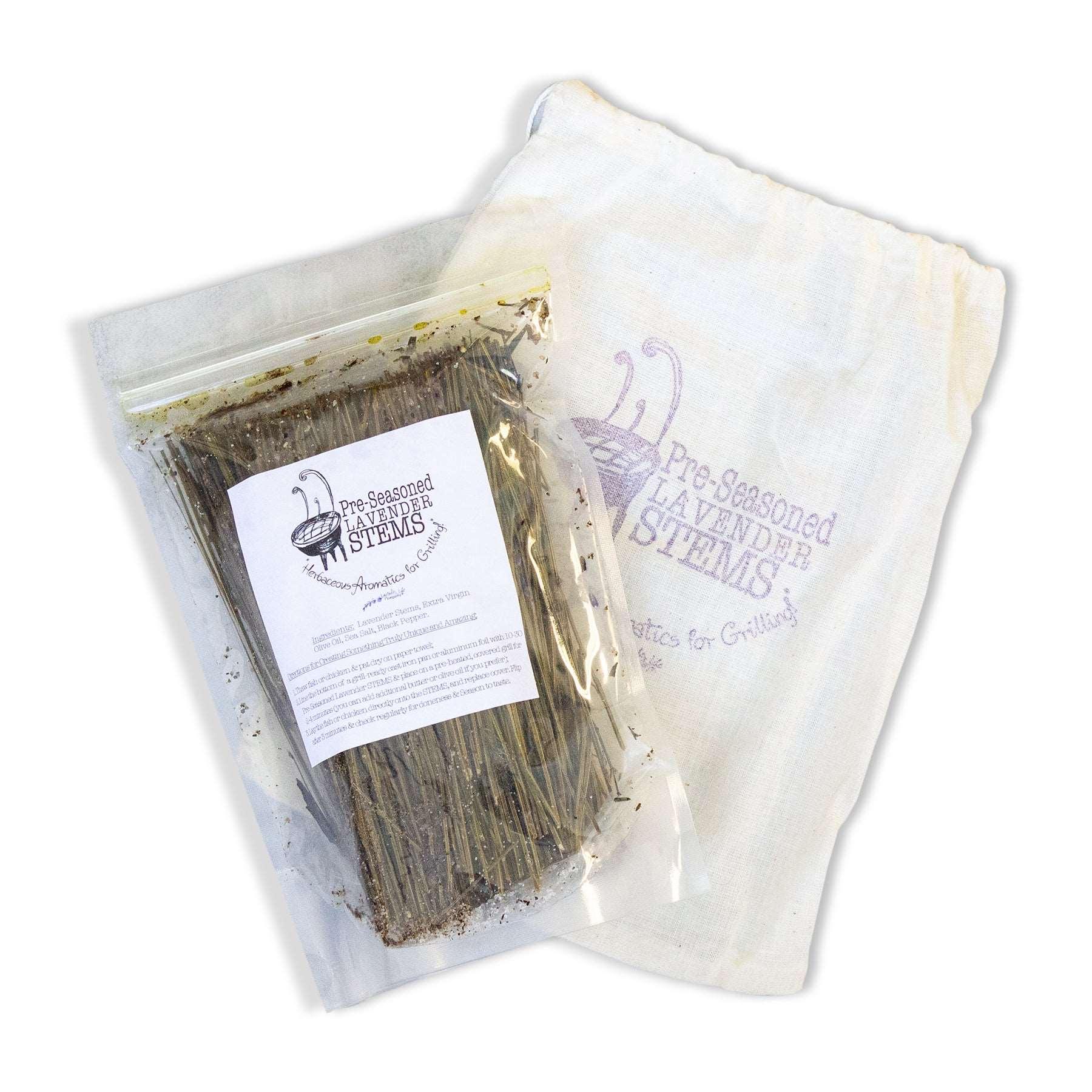 Pre-Seasoned Lavender Stems -Herbaceous Aromatics for Grilling - Lavender Life Company