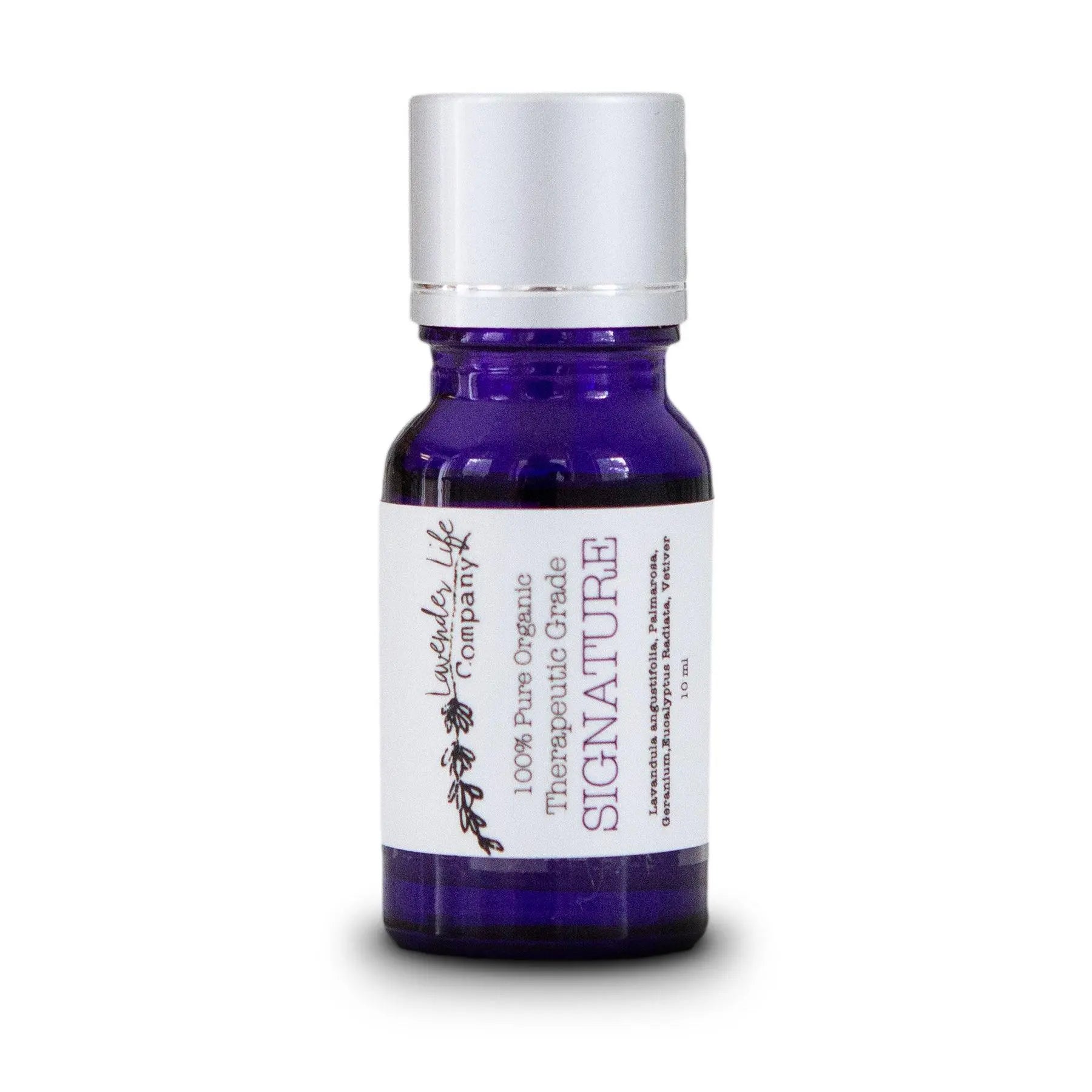 Signature Essential Oil Dropper - Signature Blend with Geranium, Eucalyptus and More - 100% Pure & Organic - Lavender Life Company