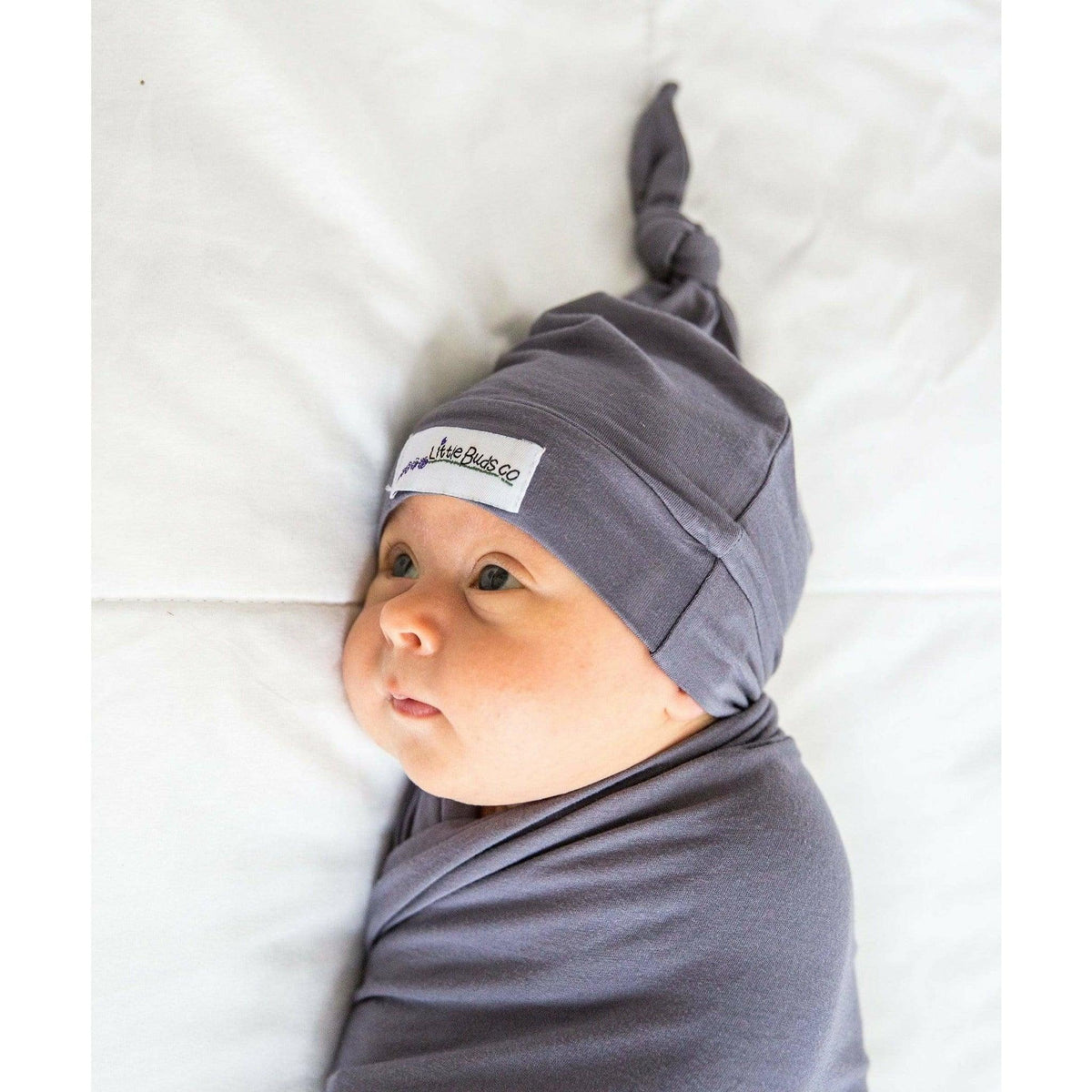 Swaddle Buds- Breathable Stretchy Wraps- Dark Grey - Lavender Life Company