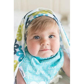 Swaddle Buds- Breathable Stretchy Wraps-Turqoise/Blue Flower - Lavender Life Company