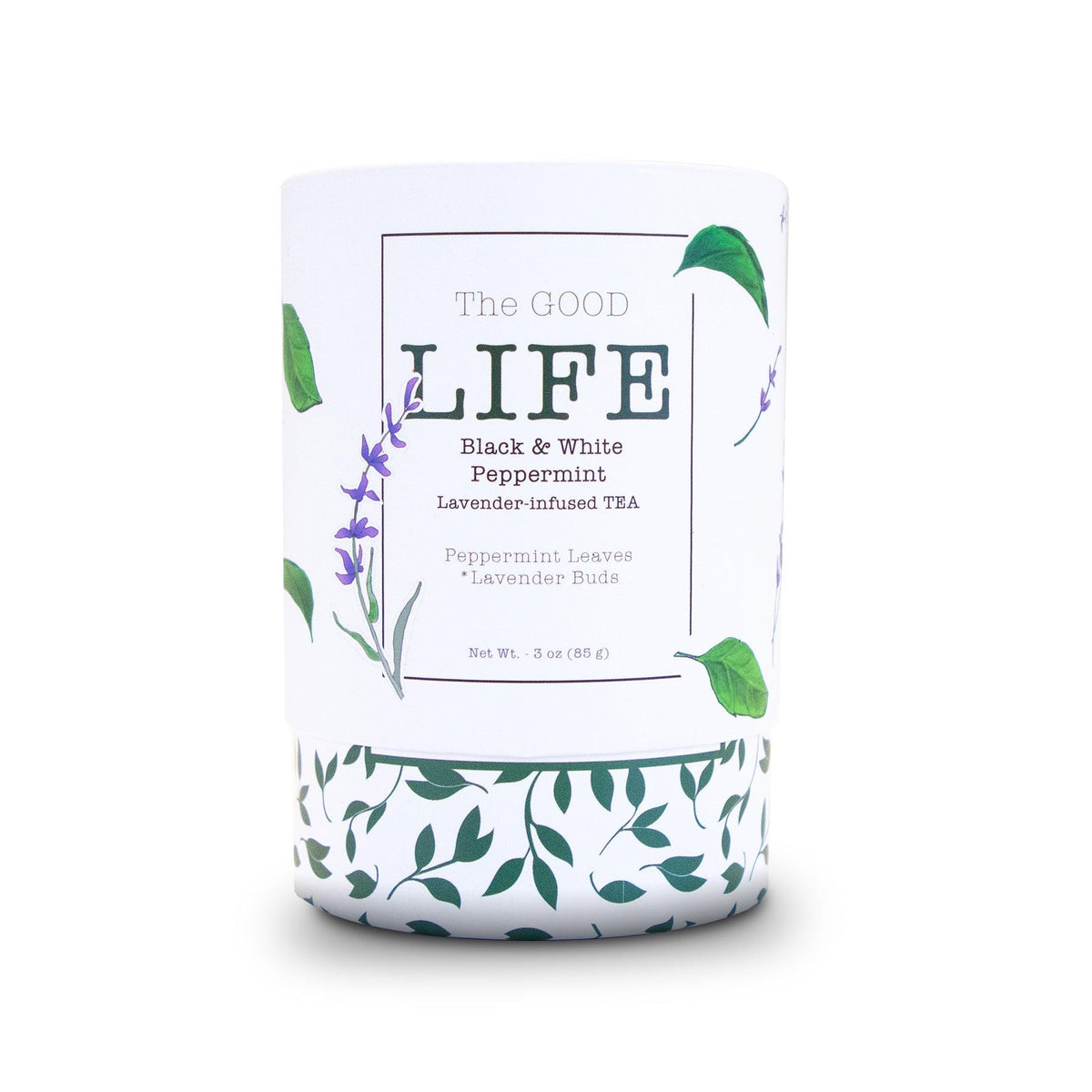 The GOOD LIFE Black & White Peppermint Lavender-Infused TEA - Lavender Life Company