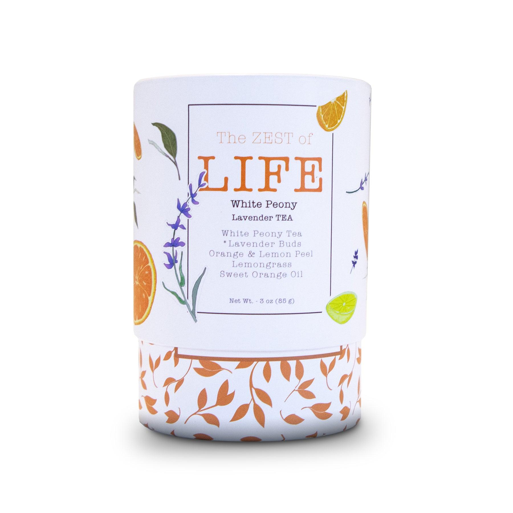 The ZEST of LIFE White Peony Lavender-Infused TEA - Lavender Life Company