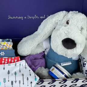 Xander Stuffed Dog for Baby - Gift Set - Lavender Life Company