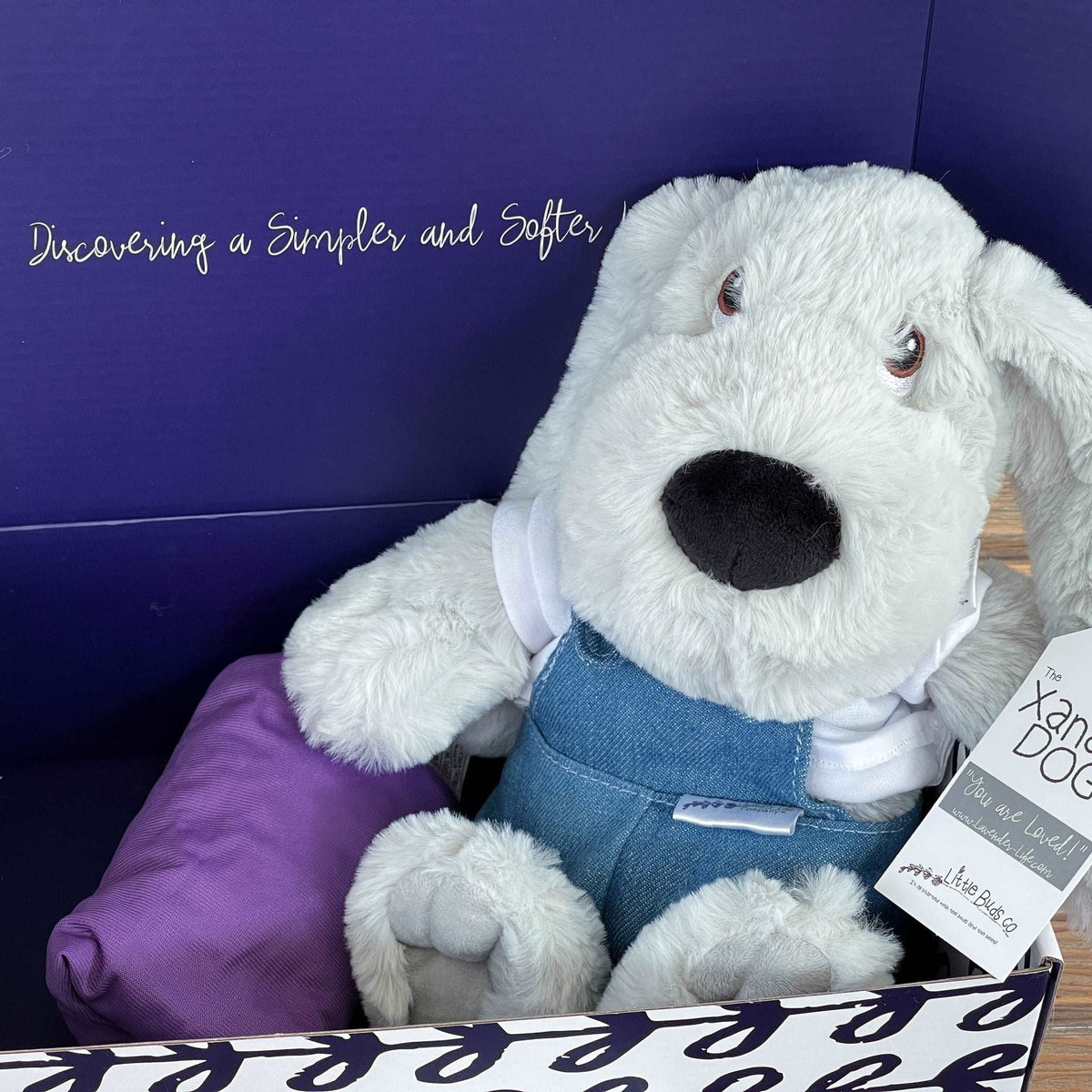 Xander Stuffed Dog Gift Set- With Clothing & More - Lavender Life Company